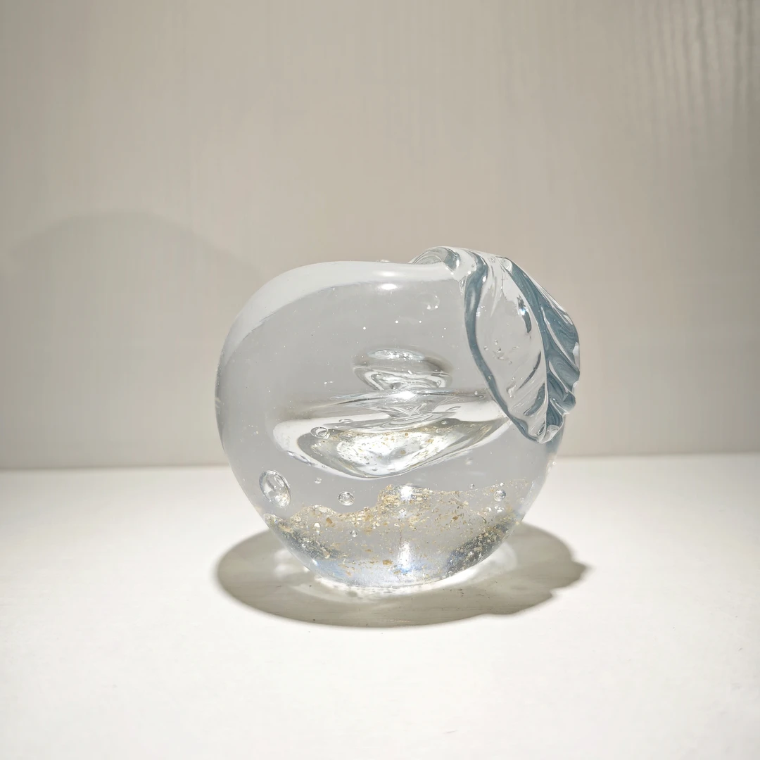 博山老美琉 纯手工北欧风琉璃苹果创意摆件教师节礼物书房摆件