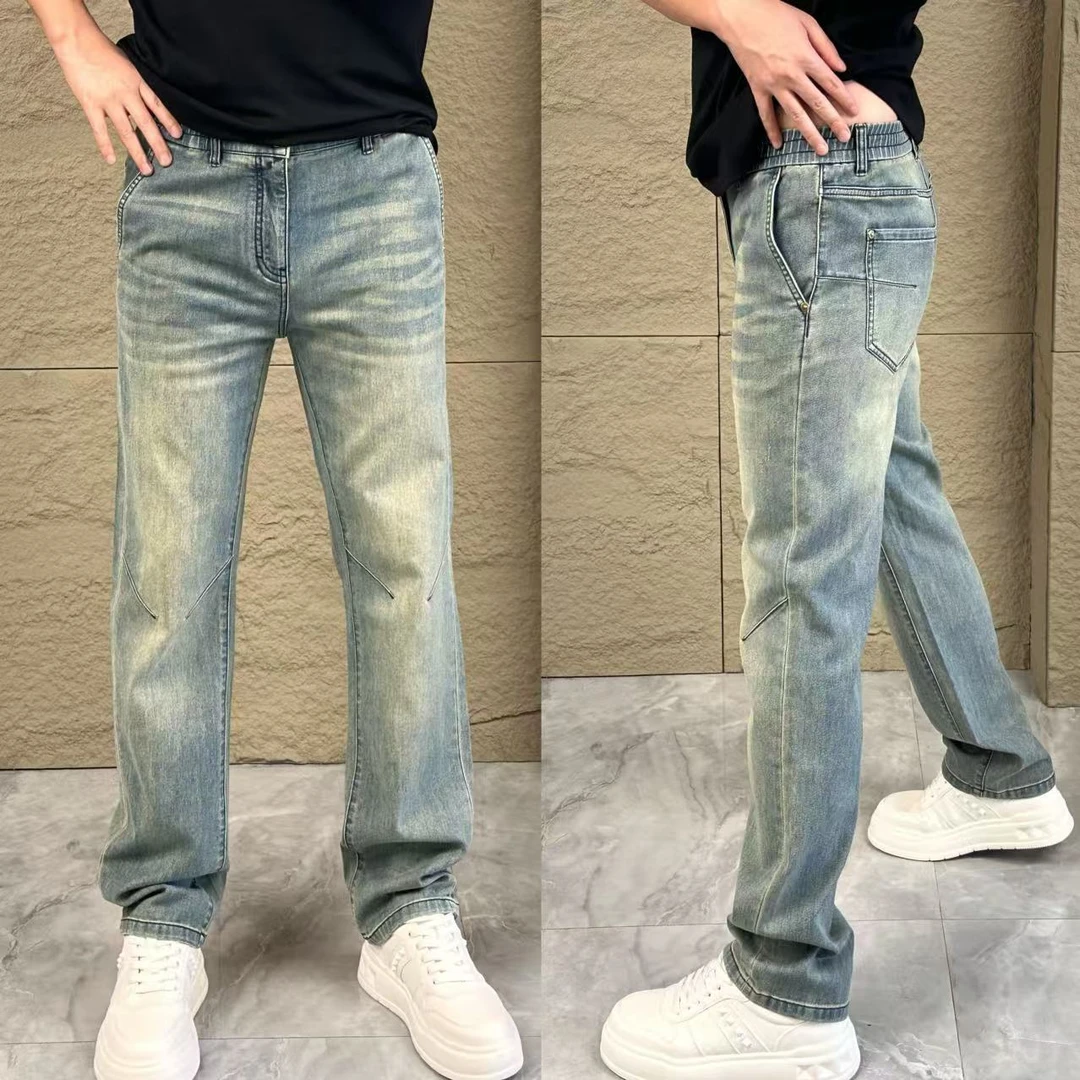 【裤子新品】60617-GY春夏"轻奢立体剪裁水洗百搭直筒裤