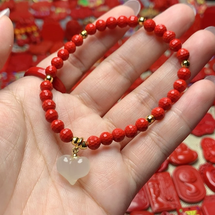 天然辰砂工艺品朱砂手串