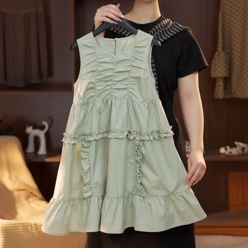 2025Z儿童纯色无袖连衣裙夏季小众宽松251318