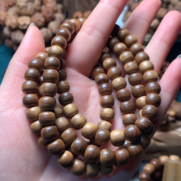 檀香木手串/手链老山檀香7*8横纹