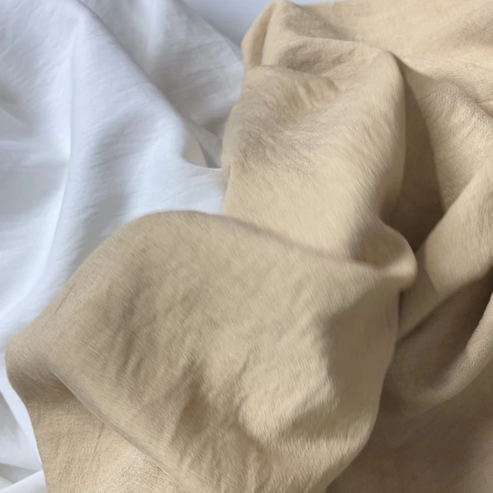 天丝（莱赛尔纤维）卡其色棉麻暗纹2米