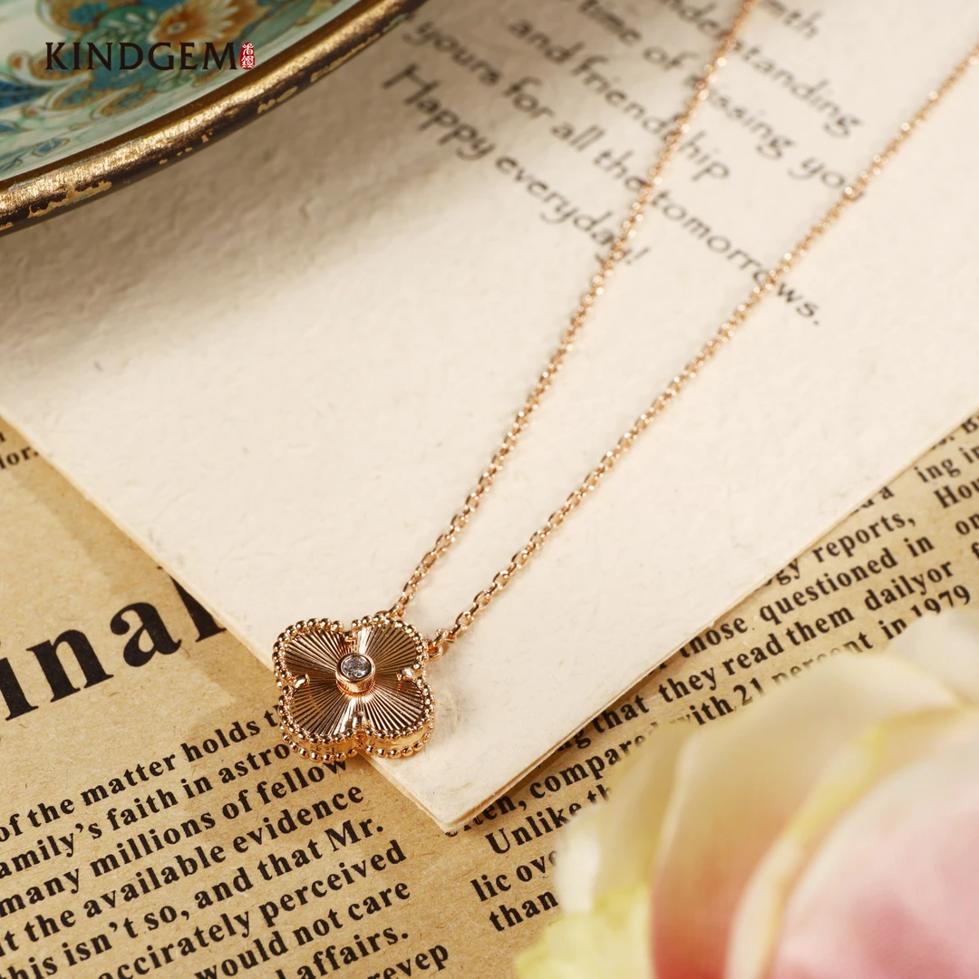 铜合金项链 经典四叶草精致简约ins时尚项链（40cm）C-29364