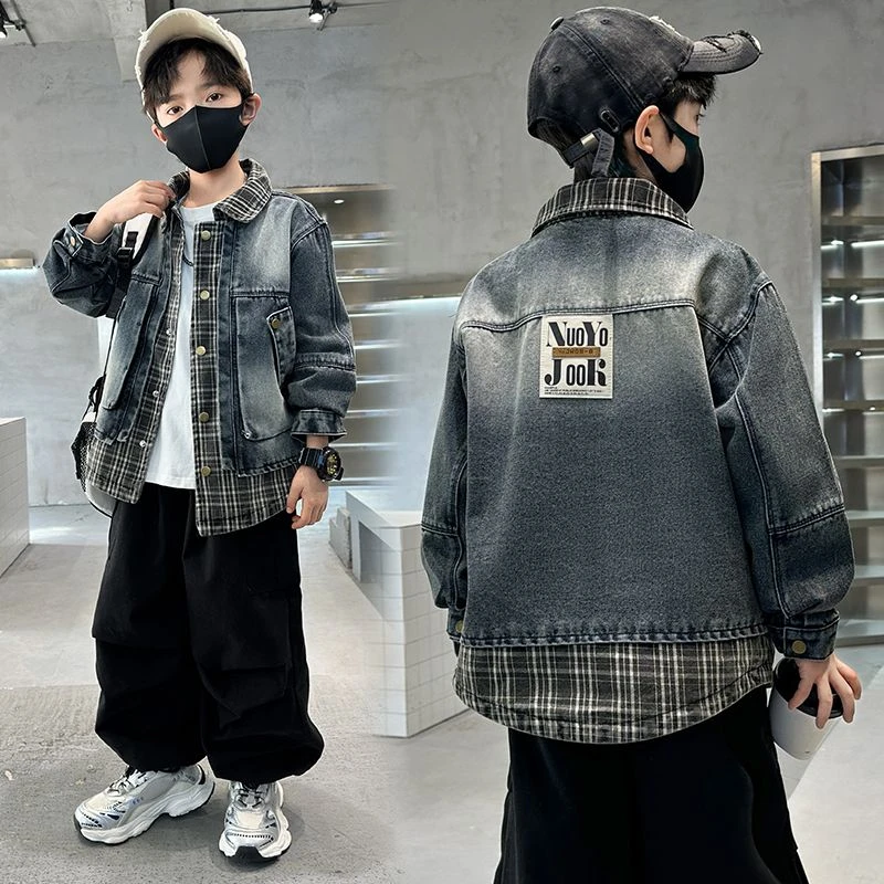 YeeHo0英氏【断码】儿童牛仔外套春秋款宝宝洋气韩版男童春季外套