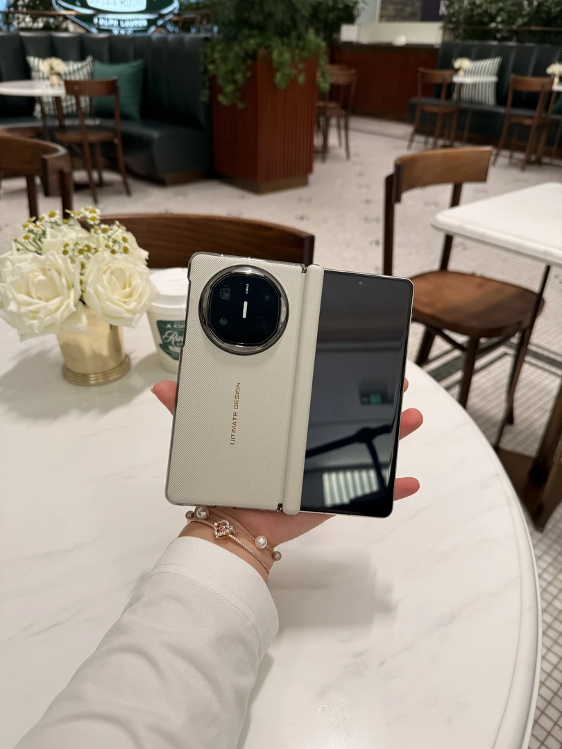 适用于华为Matex6/Matex5秒变XTS磁吸中轴折叠手机壳  透明边框