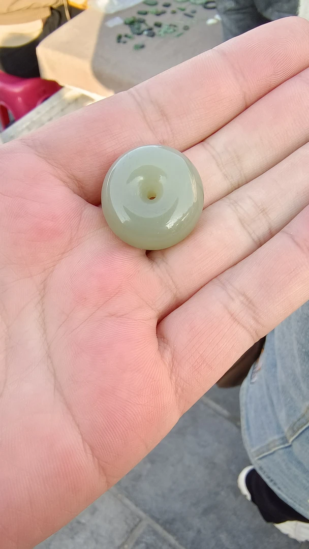 天然和田玉平安扣 25细腻冰润无包容