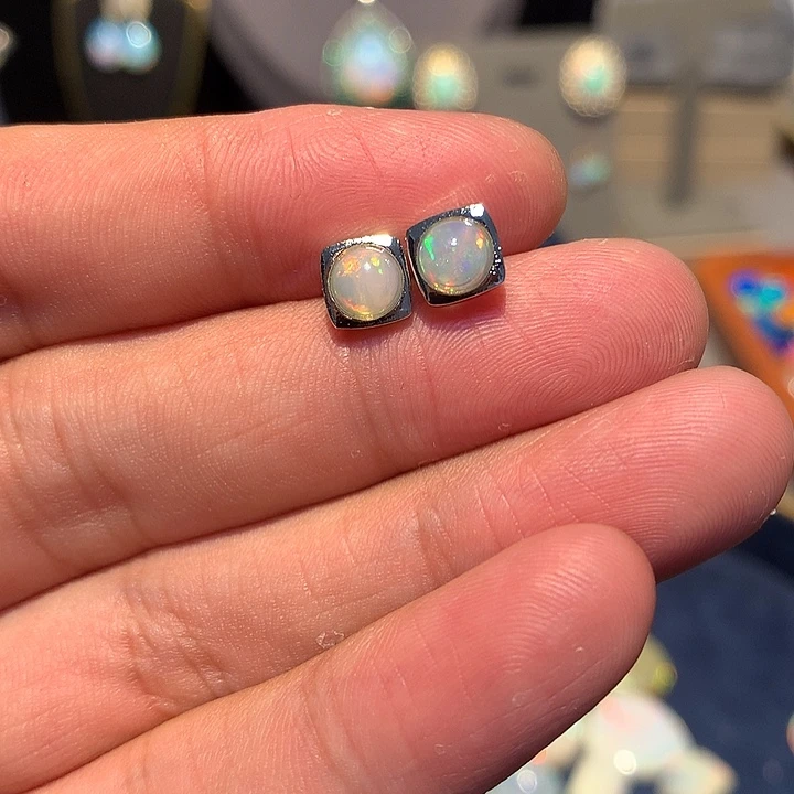 欧泊合金欧泊耳钉多样性发货