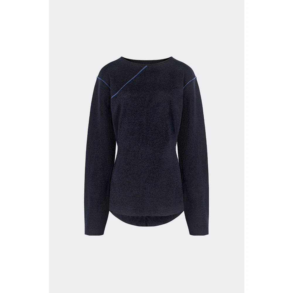 TUYUE涂月 东方美学 有责任羊毛 圆领正肩 羊毛针织长袖上衣秋冬