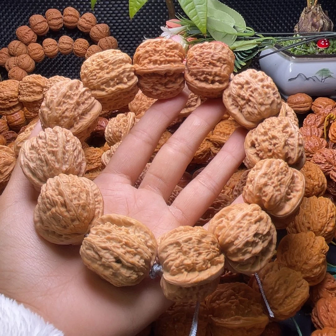 青***水手串文玩核桃白狮子