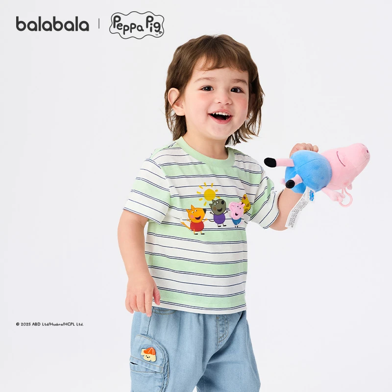【小猪佩奇IP商场同款】巴拉巴拉婴儿短袖t恤男女童2025新款夏季