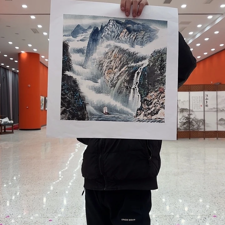 国画吴颖老先生国际展览原作