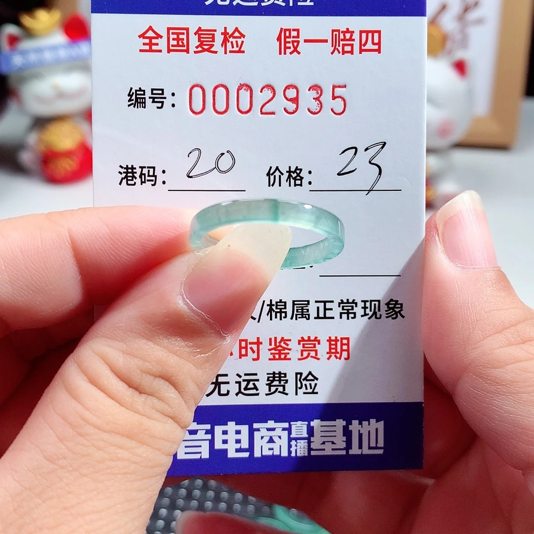 翡翠未镶嵌戒指2935