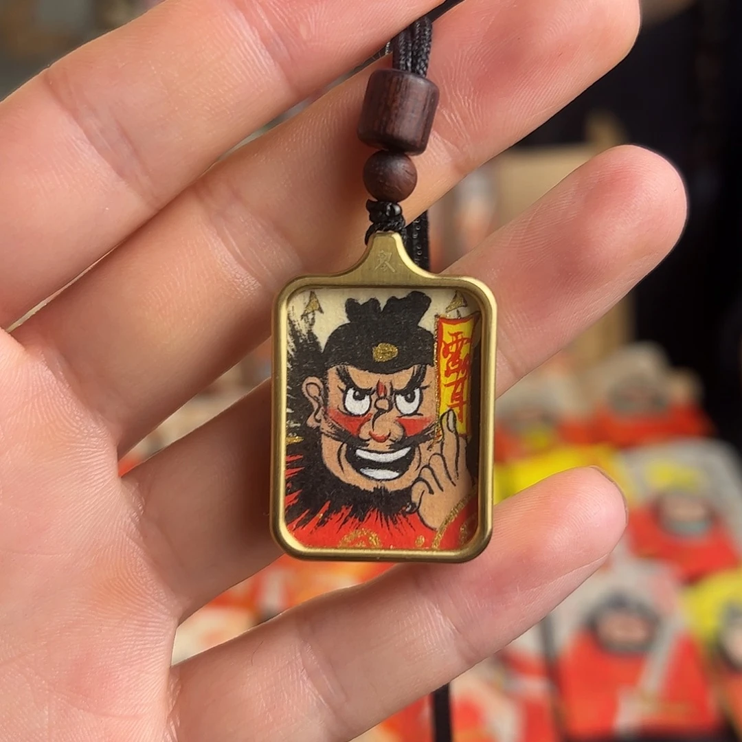 青***花纯手绘钟馗文创画