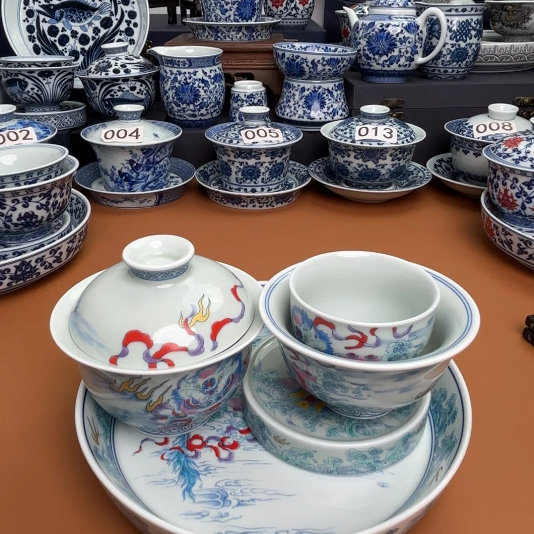 随***！景德镇陶瓷五件套