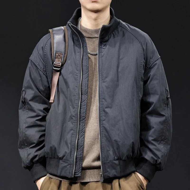 U&PURA美式白鸭立领羽绒服男冬季2025新款加厚保暖男士潮牌外套