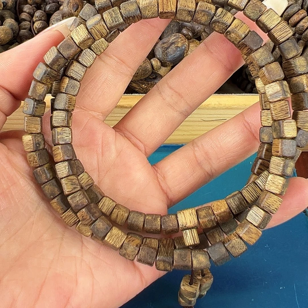 沉香碎屑沉香卡5方糖多圈16g乌身老料