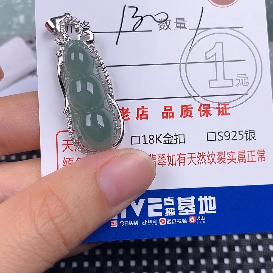 楚***菲翡翠银S925镶嵌颈饰