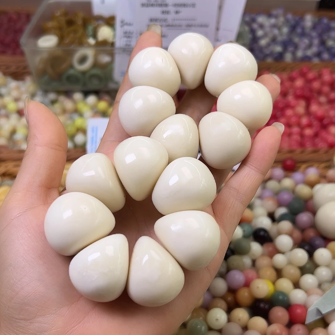 菩提根/象牙果手串瑕疵27左右蒜瓣1条表面有裂