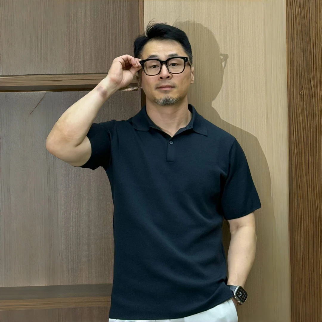 男款时尚商务POLO领T恤