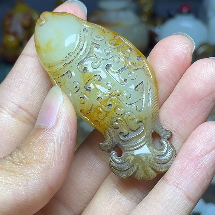 一***子和田玉未镶嵌挂件