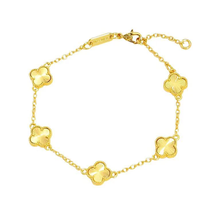 铜合金手链 五花四叶草时尚百搭情人节送女友生日礼物