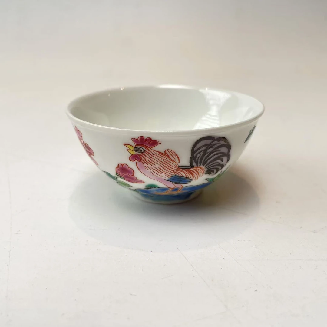 粉彩鸡杯BY08X0104