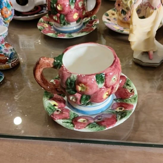 陶瓷咖啡杯碟默认岁月痕迹不退换