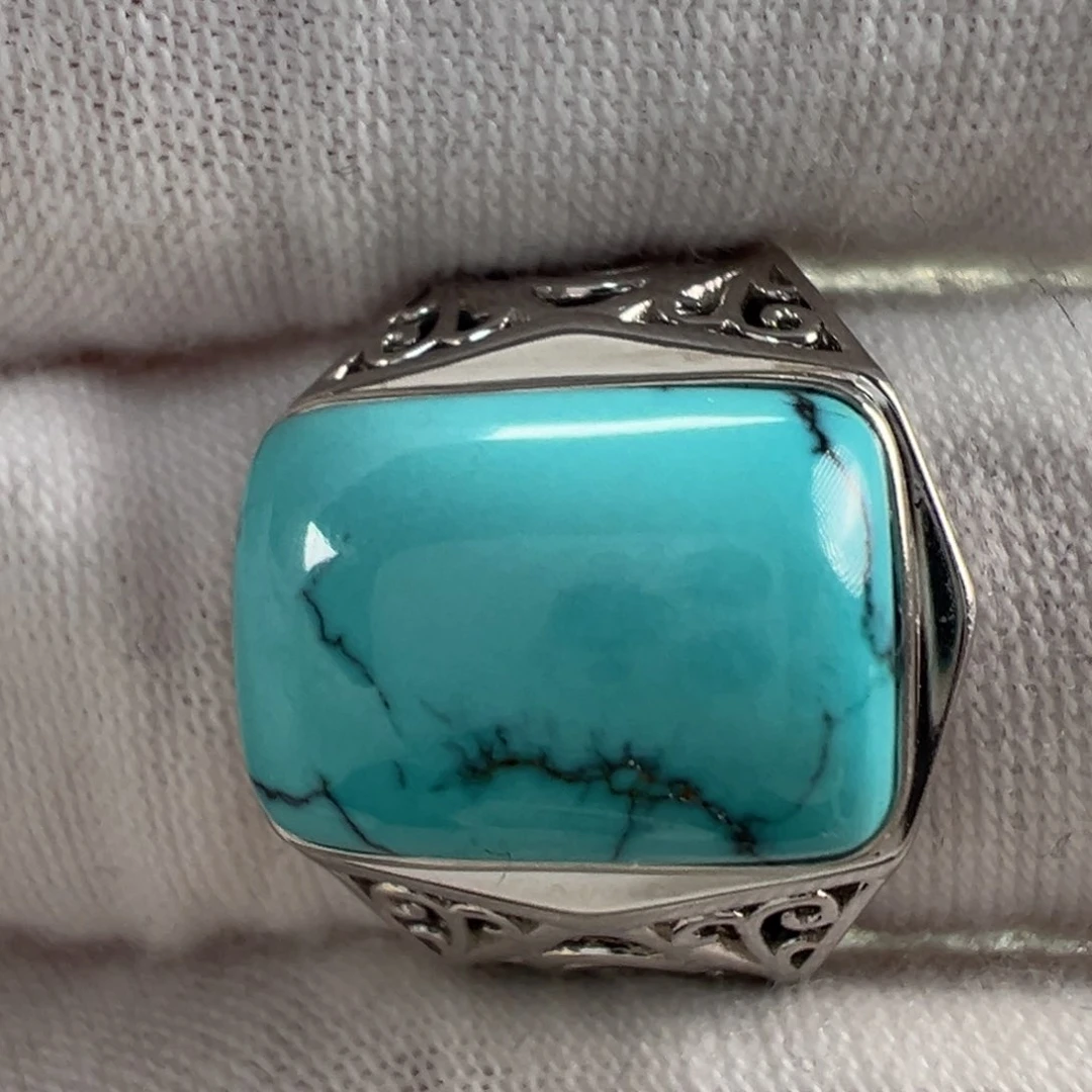 银S925镶嵌绿松石配饰