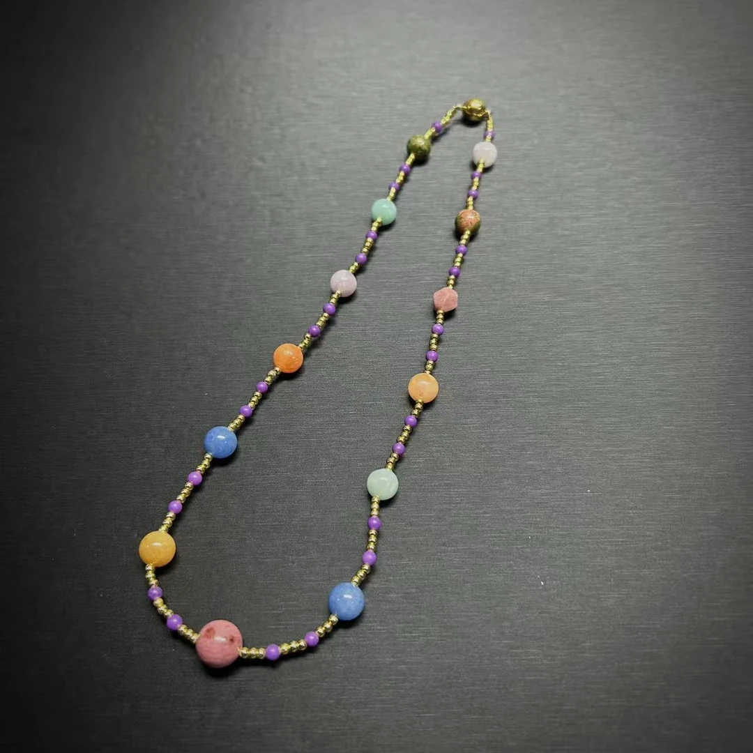 32040917南非老料彩色多彩小舒项链隔珠款（多样性发其一）127