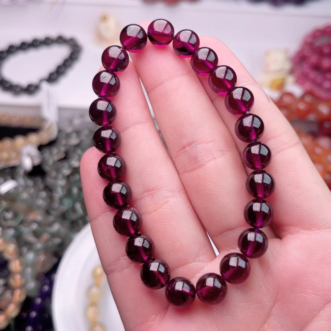 未镶嵌手链石榴石（紫牙乌）?*枝