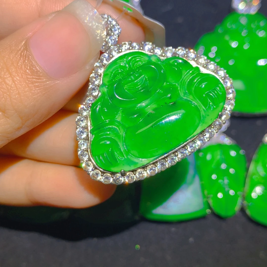 翡翠银S925镶嵌颈饰