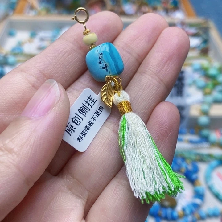 绿松石未镶嵌挂件29