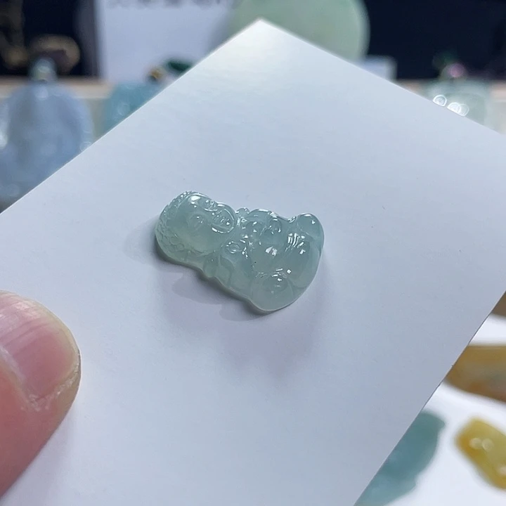 翡翠未镶嵌颈饰桔*缅甸天然A货翡翠