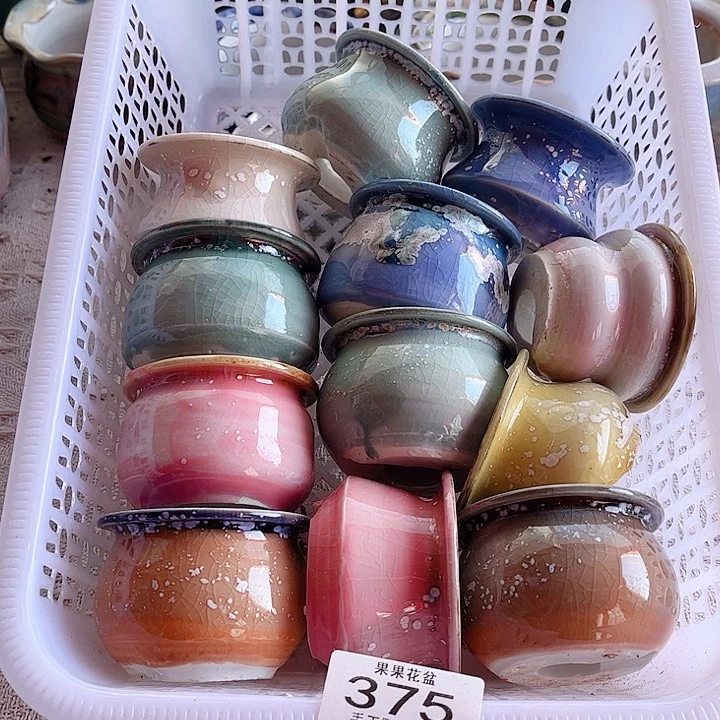 红陶陶瓷花盆375