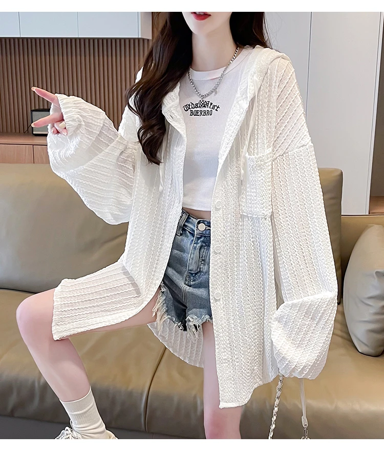 防晒衣女2025年新款夏季薄款初中高中生透气防晒服罩衫女童空调服