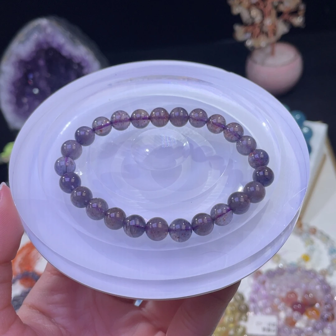 未镶嵌手链水晶大花瓣血滴堇青石7+