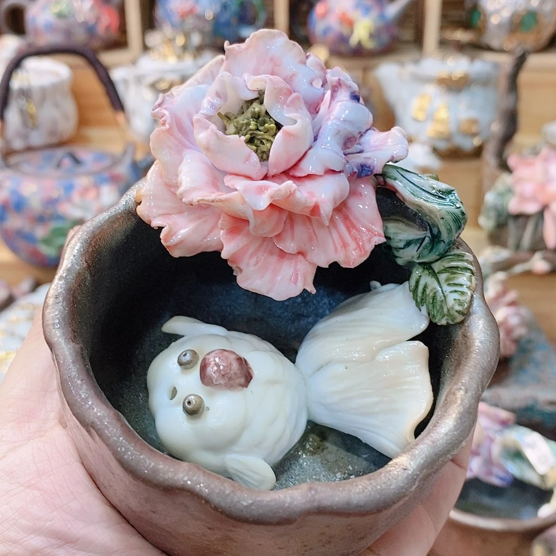 粗陶志野柴烧茶器