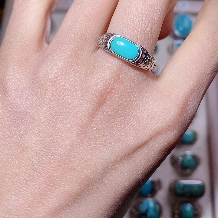 绿松石银S925镶嵌颈饰