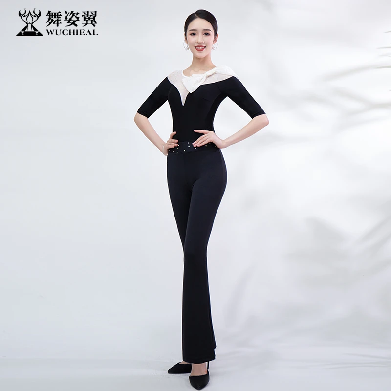 舞姿翼修身形体衣礼仪服2025新款训练走秀肚皮舞练功服舞蹈XT1306