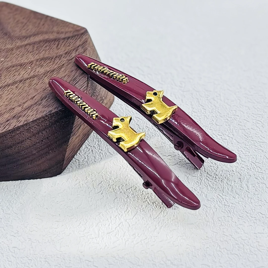 HP轻奢砖红小马压夹4019