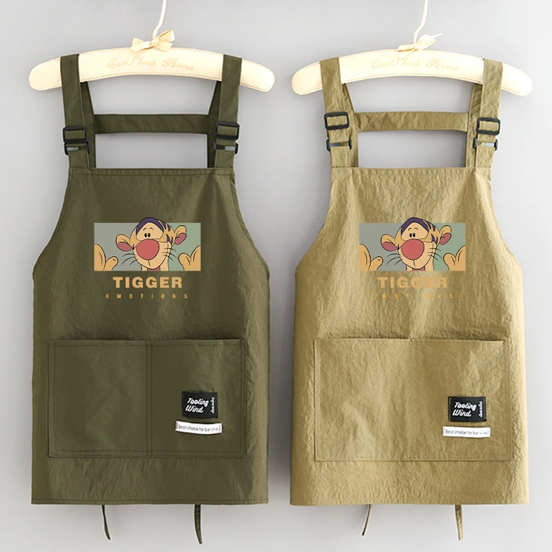 短款防泼水围裙定制家用厨房做饭围腰时尚韩版卡通工作服餐饮专用