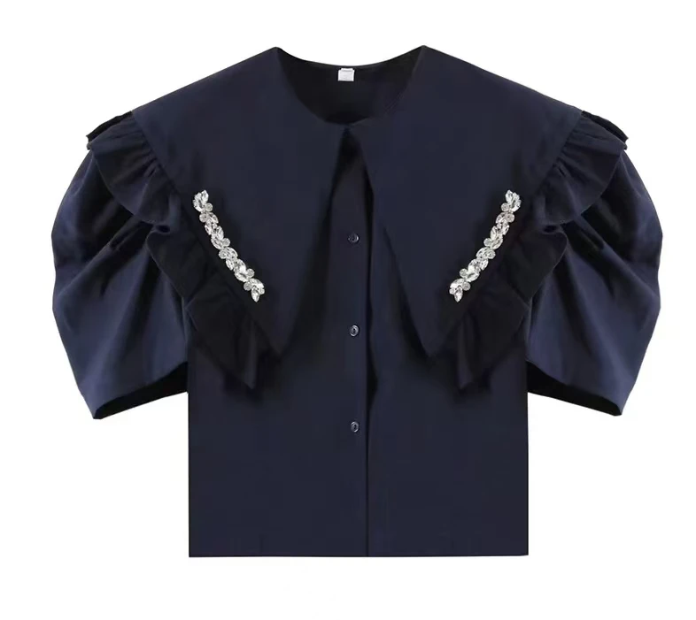 5033海军领衬衫小衫