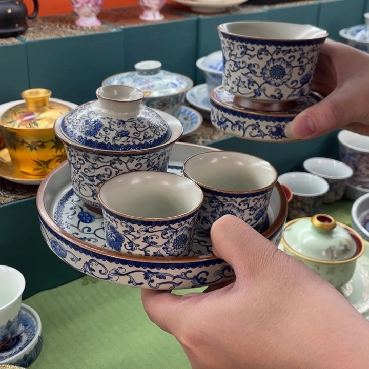 景德镇陶瓷盖碗茶具