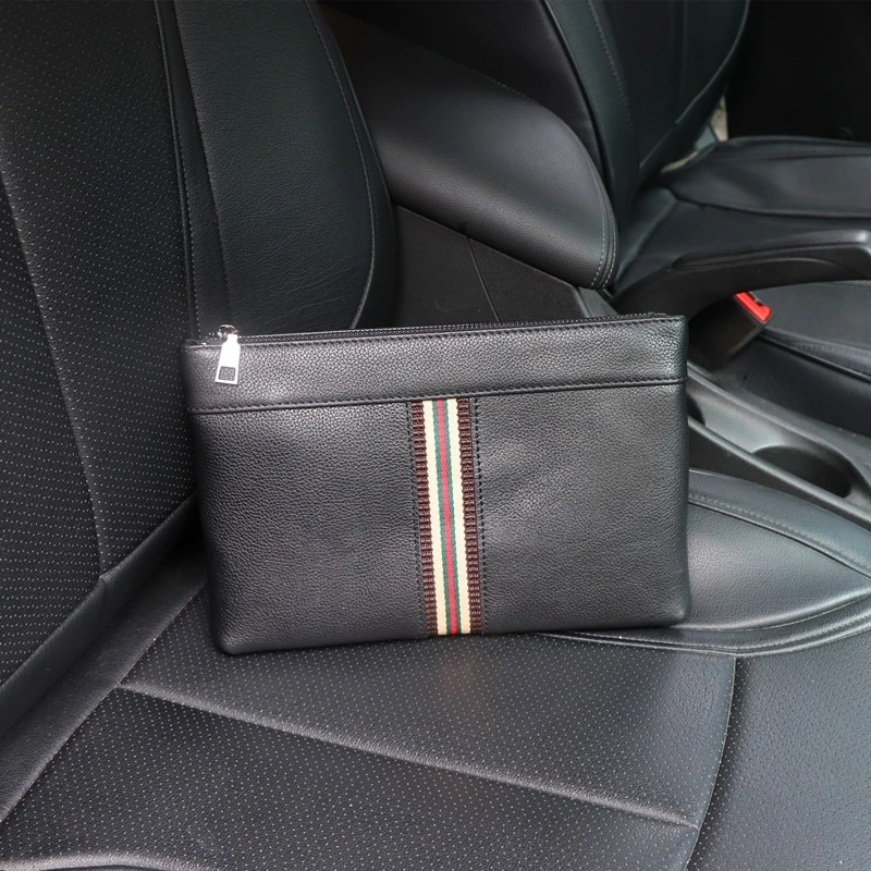 真皮手拿包男士包包商务文件包头层牛皮手包休闲时尚软皮夹包潮