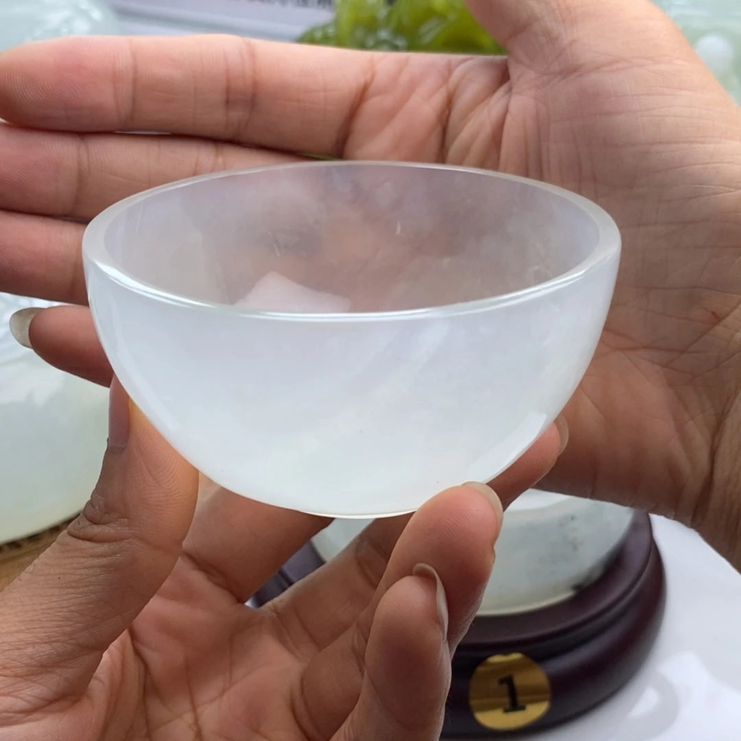 未镶嵌岫玉四大名茶杯100毫升