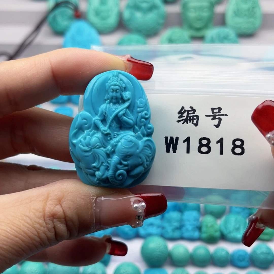 绿松石雕刻未镶嵌地**~