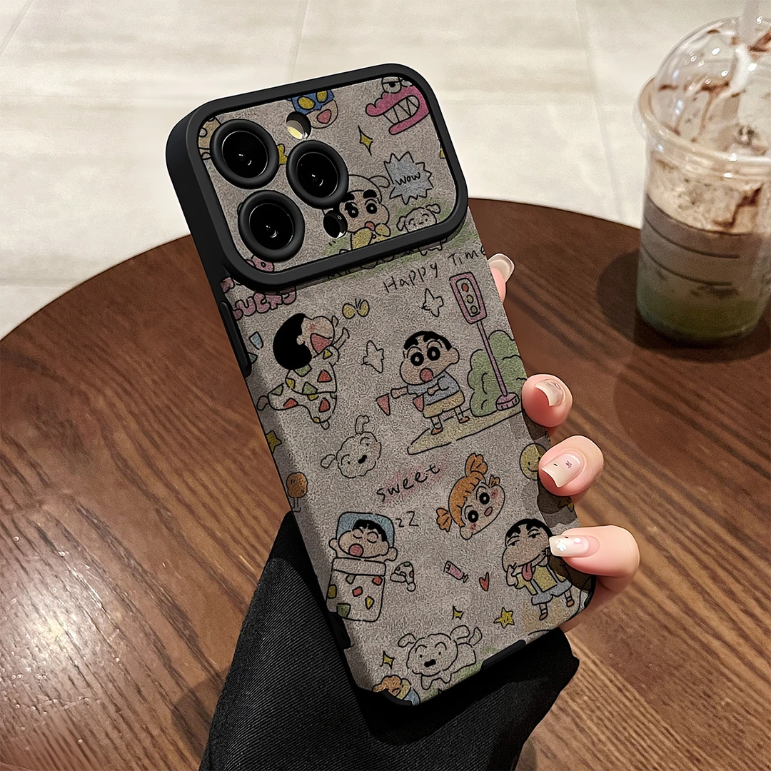 蜡笔小新适用苹果17promax手机壳iphone16pro新款高级感苹果15pro