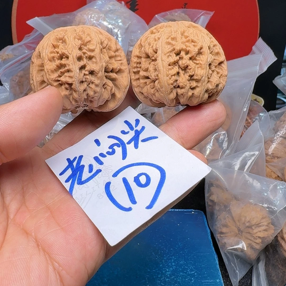 文玩核桃把件耳****瓣47大粗筋