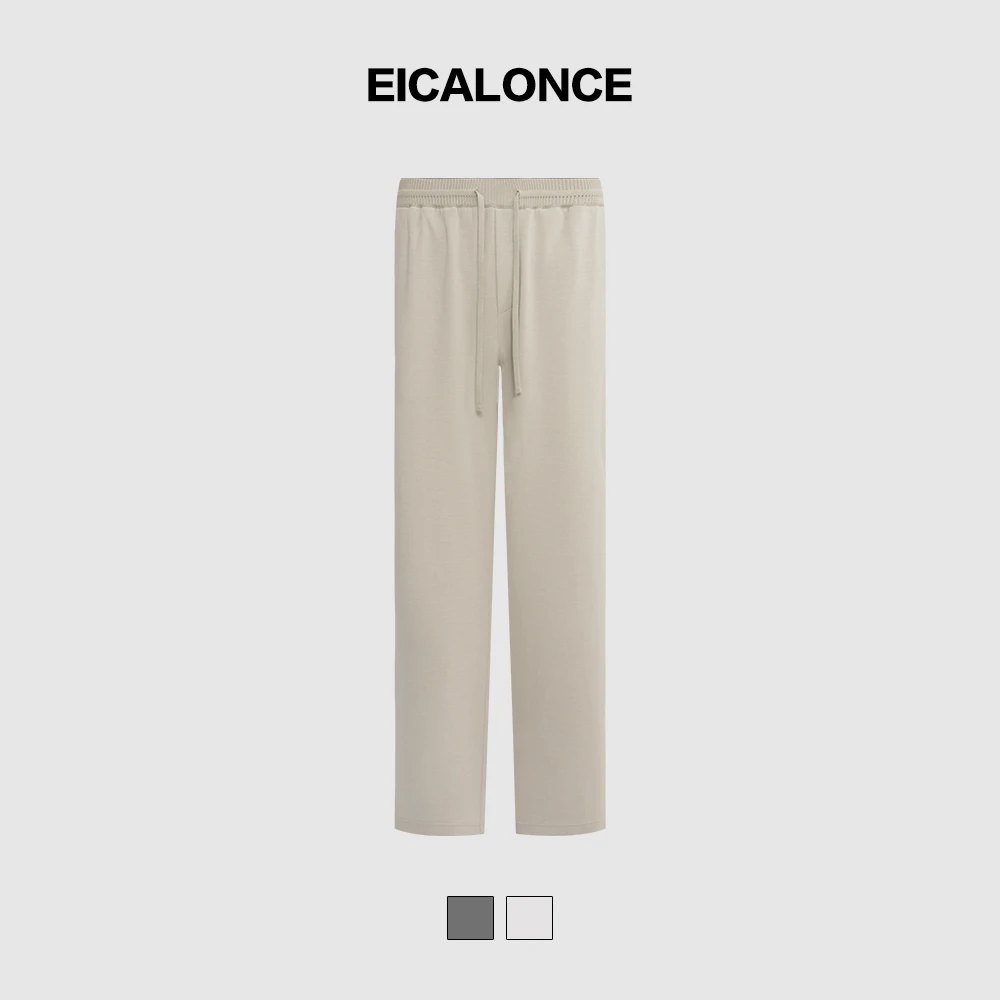 意卡伦萨 25春夏男士潮牌高级感百搭松紧腰宽松垂感休闲裤KM61158