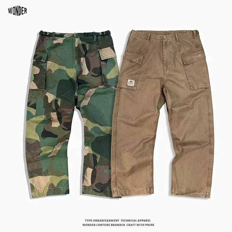 25ss日系秋冬日产斜纹P44水洗大口袋长裤军裤#25078